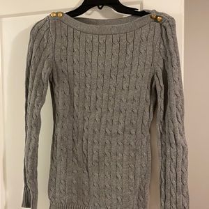 Ralph Lauren grey cable knit sweater